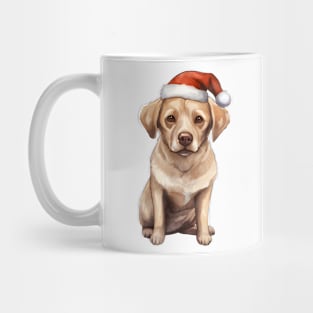 Labrador Retriever Dog in Santa Hat Mug